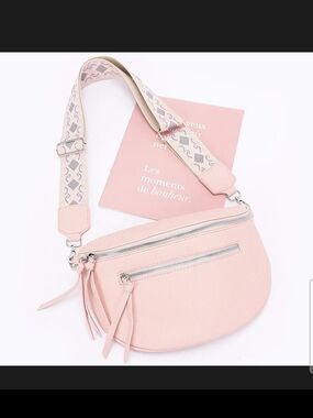 3AM Forever Women's Pastel Pink Crossbody Belt Bag NWT